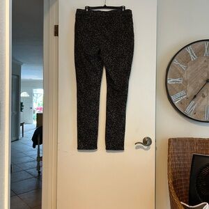 Chico's Black and Gold Patterned  Jeggings size 1.5